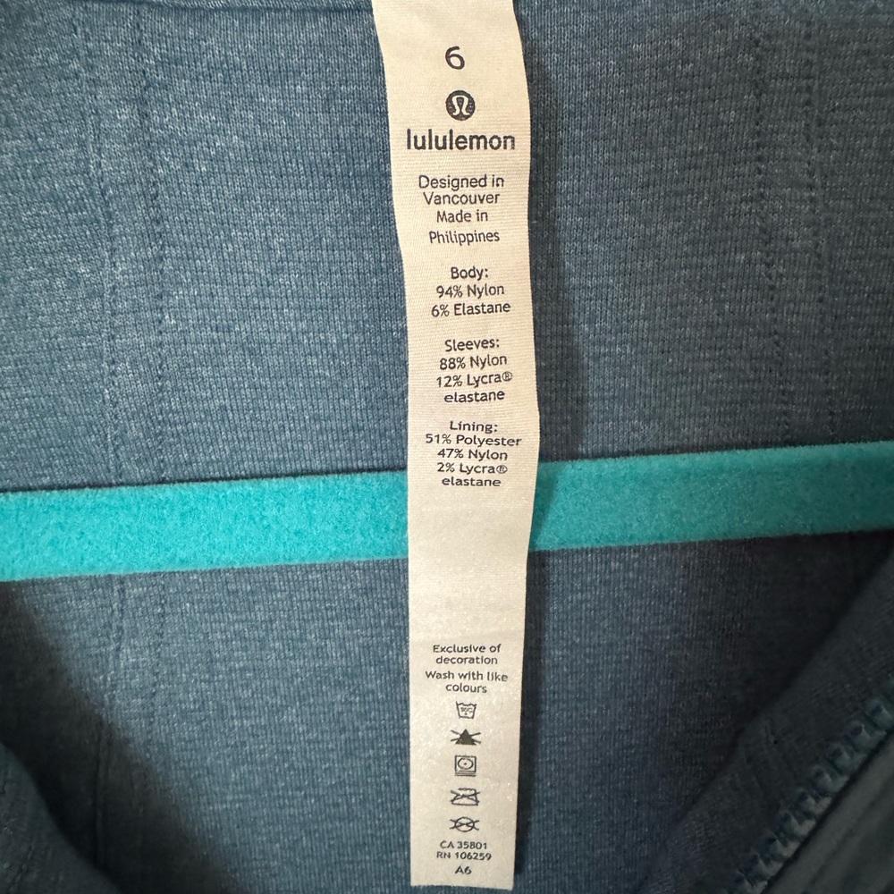 Lululemon athletica Dance Studio Jacket II Petrol Blue/Heathered Petrol Blue - Picture 4 of 6